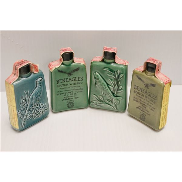 4 X 1/10PINT BESWICK SCOTCH WHISKY 86%