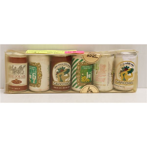 6 X 2.5CL WINE IN MINI POP CAN SET ITALY 12%