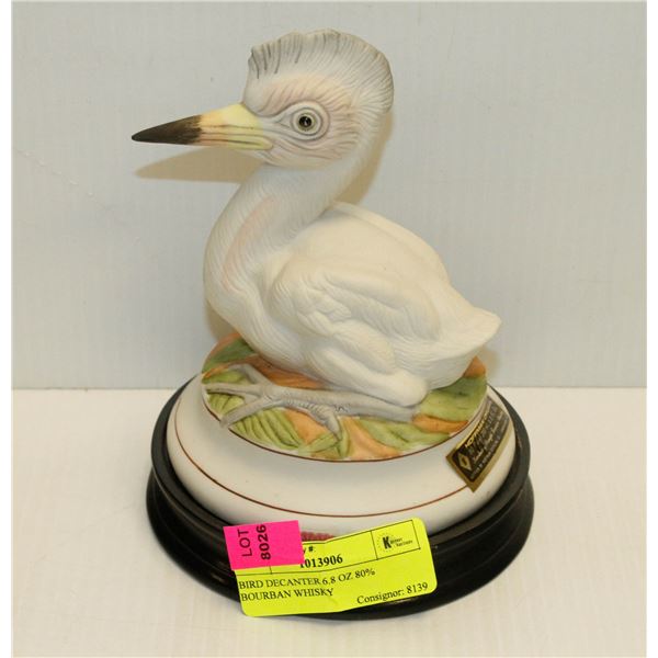 BIRD DECANTER 6.8 OZ 80% BOURBAN WHISKY