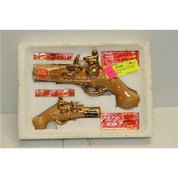 RUM PISTOL DECANTERS SET 50ML 41% RUM LIQUEUR