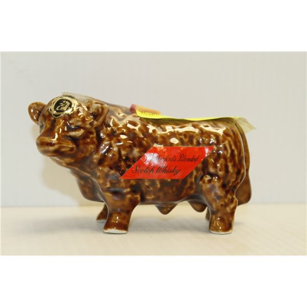 BROWN BULL DECANTER WHISKY 1/10PINT 70%
