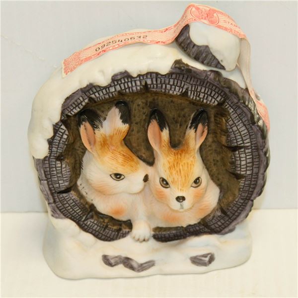 SNOW RABBITS DECANTER WHISKY 6.8OZ 80%