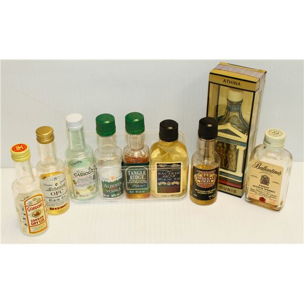 9 X 50ML BOOZE SAMPLE BOTTLES 40% ESTATE