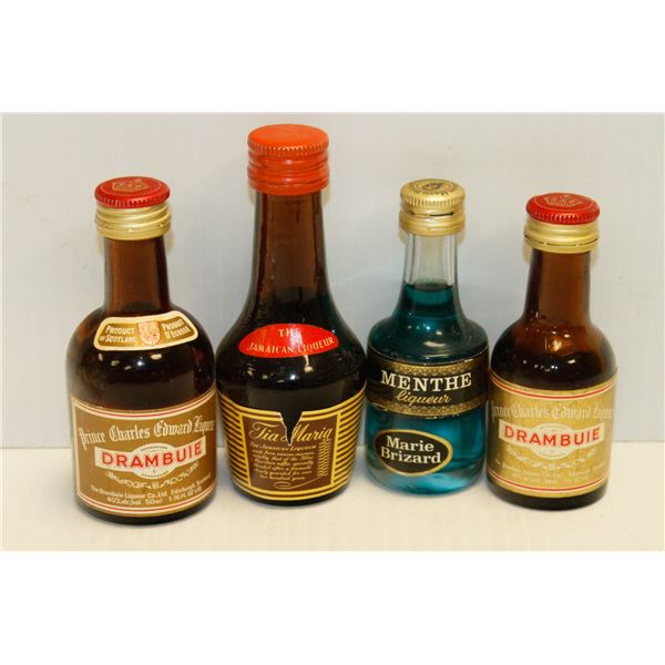 4 X LIQUEUR 50ML MINI BOTTLES 40%