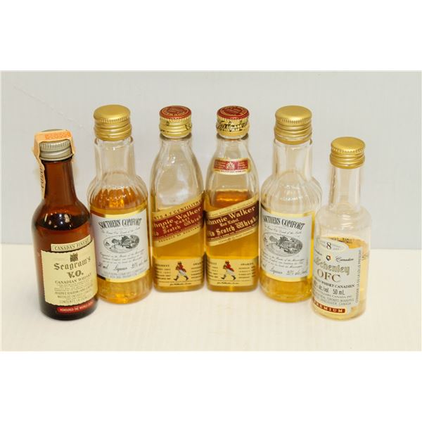 6 X WHISKY 50ML MINI BOTTLES 40%