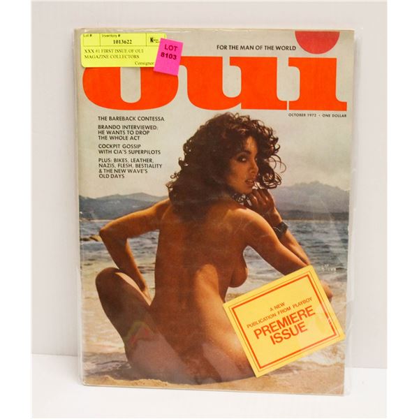 XXX #1 FIRST ISSUE OF OUI MAGAZINE COLLECTORS