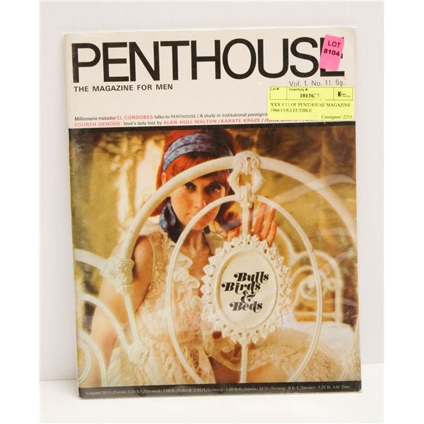 XXX # 11 OF PENTHOUSE MAGAZINE 1966 COLLECTIBLE