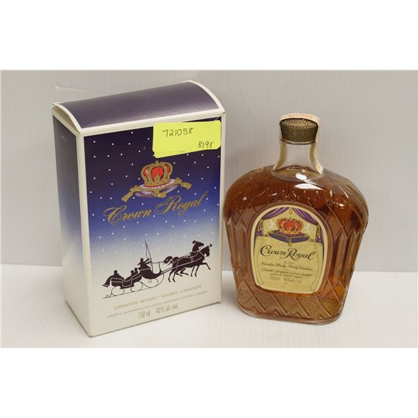 SEALED 1975 CROWN ROYAL 750ML 40% ALC./VOL