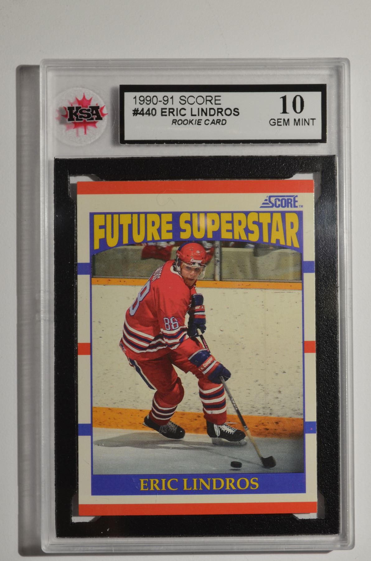 Eric Lindos Rookie 1990-91 Score #440 Eric Lindros ROOKIE