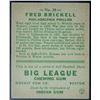 Image 2 : 1933 Goudey #38 Fred Brickell RC