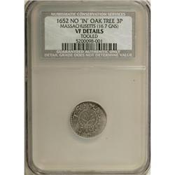 1652 3PENCE Oak Tree Threepence VF20 CSN.