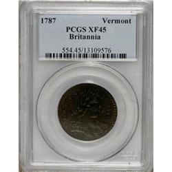 1787 COPPER Vermont Copper, BRITANNIA XF45 