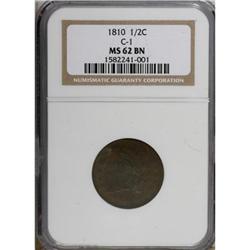 1810 1/2 C MS62 Brown NGC.