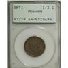 Image 1 : 1851 1/2 C MS64 Brown PCGS.