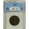 Image 1 : 1794 1C Head of 1795 VG10 ANACS.