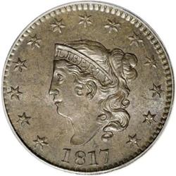 1817 1C 13 Stars MS65 Brown PCGS.