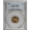 Image 1 : 1858 1C Small Letters MS64 PCGS.