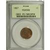 Image 1 : 1867 1C MS65 Red and Brown PCGS.