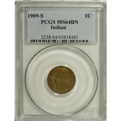 1909-S 1C MS64 Brown PCGS.