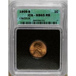 1909-S 1C MS65 Red and Brown ICG.