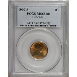 1909-S 1C MS65 Red and Brown PCGS.