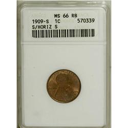 1909-S 1C S Over Horizontal S MS66 Red and Brown ANACS