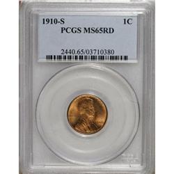 1910-S 1C MS65 Red PCGS.