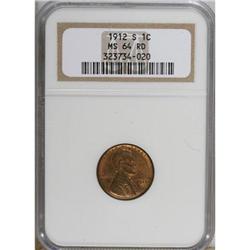1912-S 1C MS64 Red NGC.