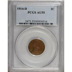 1914-D 1C AU55 PCGS.