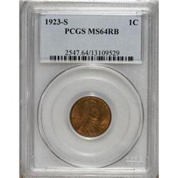 1923-S 1C MS64 Red and Brown PCGS.