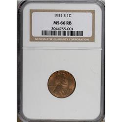 1931-S 1C MS66 Red and Brown NGC.