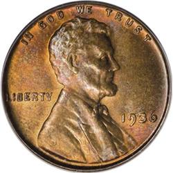 1936 1C DDO MS63 Red and Brown PCGS. FS-014.