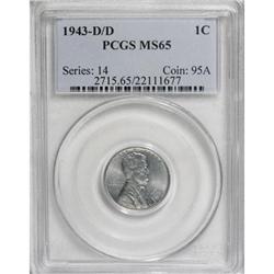 1943-D/D 1C MS65 PCGS.
