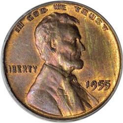 1955/55 1C Doubled Die Obverse MS64 Red and