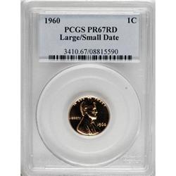 1960 1C Large Over Small Date PR67 Red PCGS.