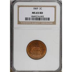 1869 2C MS65 Red NGC.