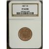 Image 1 : 1867 2C PR64 Red and Brown NGC.