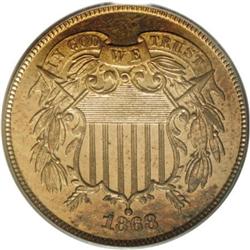 1868 2C PR64 Red PCGS.