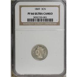 1869 3CN PR66 Ultra Cameo NGC.
