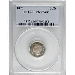1876 3CN PR66 Cameo PCGS.