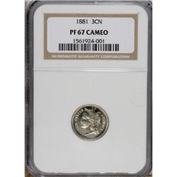 1881 3CN PR67 Cameo NGC.