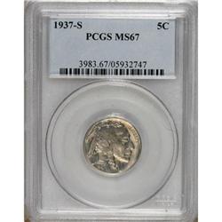 1937-S 5C MS67 PCGS.