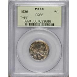 1936 5C Type One--Satin Finish PR66 PCGS.