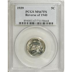 1939 5C Reverse of 1940 MS67 Full Steps PCGS. Subtle p