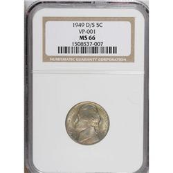 1949-D/S 5C MS66 NGC.
