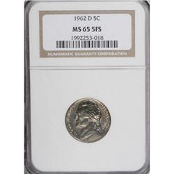 1962-D 5C MS65 Five Full Steps NGC.