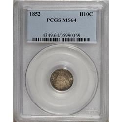 1852 H10C MS64 PCGS.