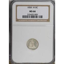 1858 H10C MS66 NGC.