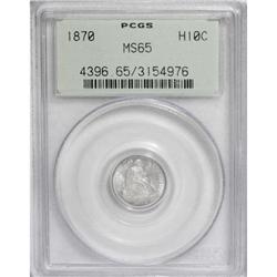 1870 H10C MS65 PCGS.