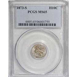 1873-S H10C MS65 PCGS.